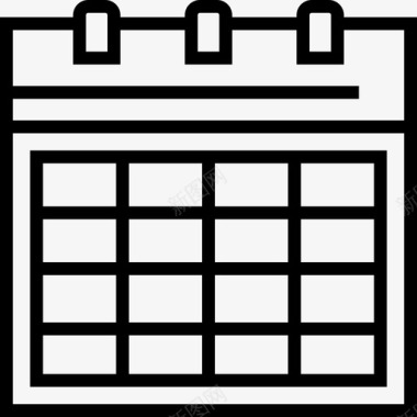 日历时间和日期包概述2线性图标图标