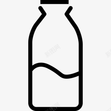 瓶装食品饮料线性图标图标