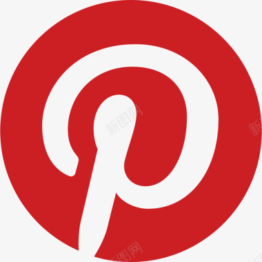 Pinterest社交媒体2扁平图标图标