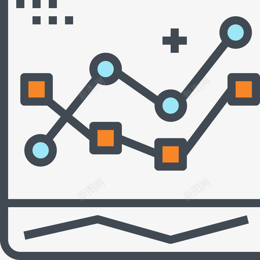 折线图学校图标元素线颜色svg_新图网 https://ixintu.com 学校图标元素 折线图 线颜色
