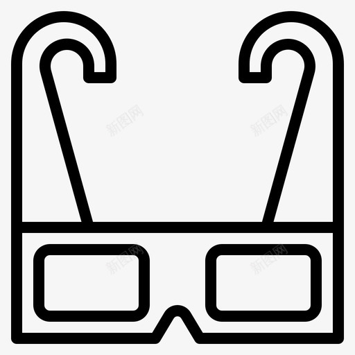 3d眼镜相机电影图标svg_新图网 https://ixintu.com 3d眼镜 电影 相机 草 音乐和多媒体