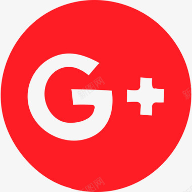 GooglePlus手绘社交网络颜色图标图标