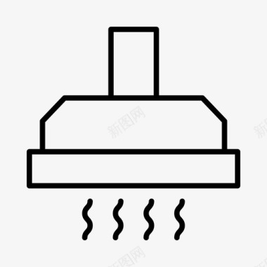 排气扇电器烹饪图标图标