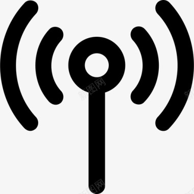 Wifi通讯2粗体圆形图标图标