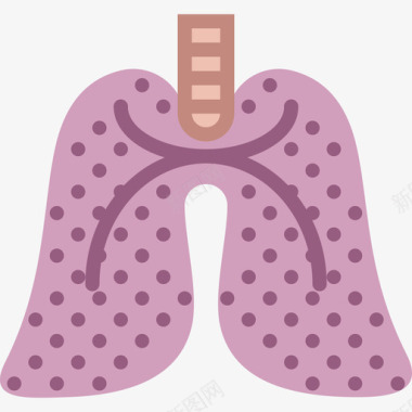 肺医学断言扁平图标图标