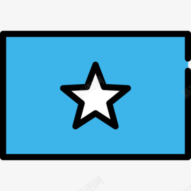 索马里旗帜收藏长方形图标图标