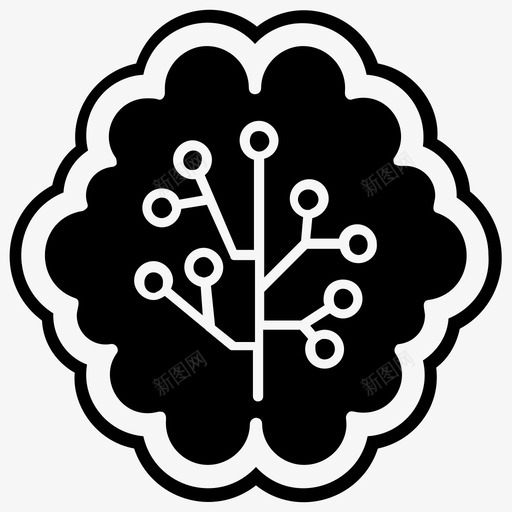 机器学习人工大脑人工智能图标svg_新图网 https://ixintu.com 人工大脑 人工智能 人工智能字形图标 机器学习 机器智能 深度学习