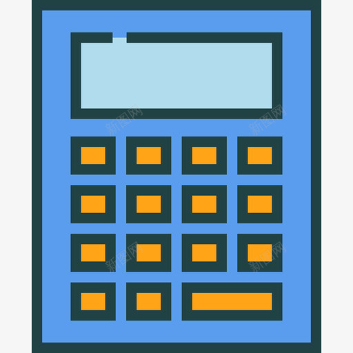 计算器电子6线性颜色图标svg_新图网 https://ixintu.com 电子6 线性颜色 计算器