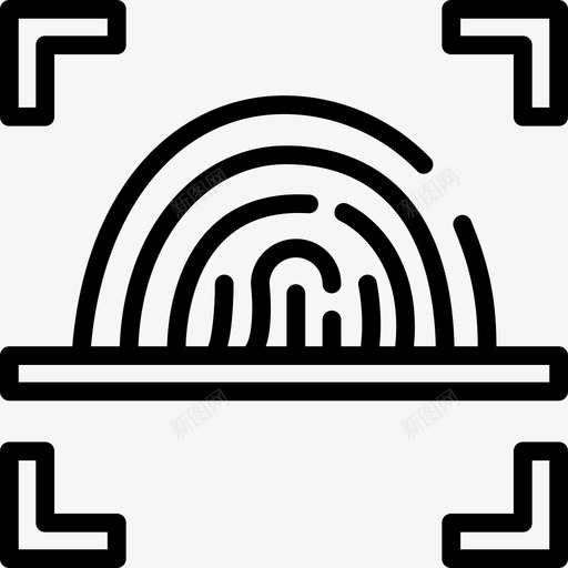 指纹扫描计算机安全元件线性图标svg_新图网 https://ixintu.com 指纹扫描 线性 计算机安全元件