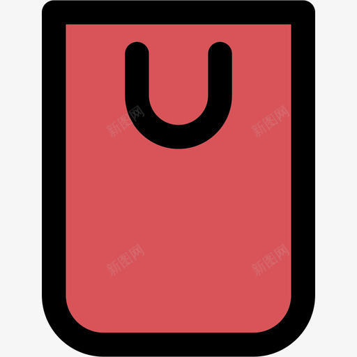 购物袋电子商务套装2线性颜色图标svg_新图网 https://ixintu.com 电子商务套装2 线性颜色 购物袋