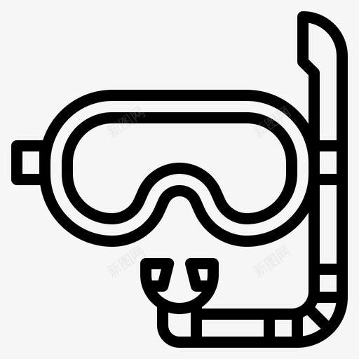 潜水面罩眼镜护目镜图标svg_新图网 https://ixintu.com 护目镜 旅游001 潜水面罩 眼镜