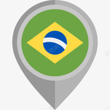 巴西国旗圆形图标图标