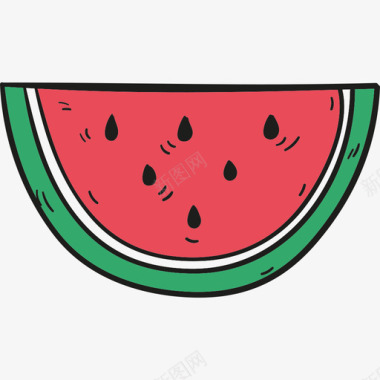 西瓜暑假颜色图标图标