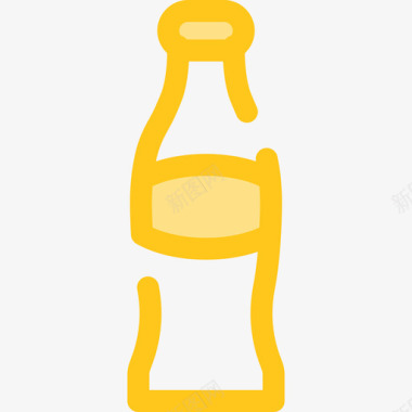 苏打水食品和餐厅7黄色图标图标
