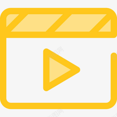 视频播放器用户界面10黄色图标图标