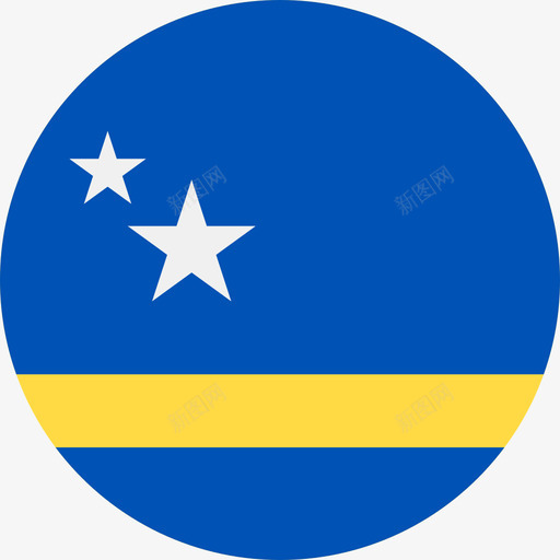 库拉索岛乡村旗帜圆形图标svg_新图网 https://ixintu.com 乡村旗帜 圆形 库拉索岛