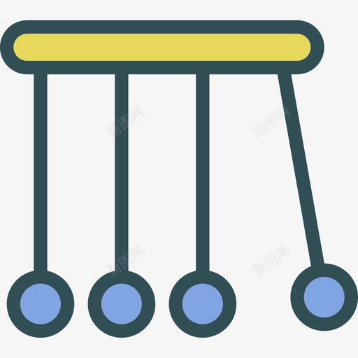 牛顿摇篮科学7线性颜色图标svg_新图网 https://ixintu.com 牛顿摇篮 科学7 线性颜色