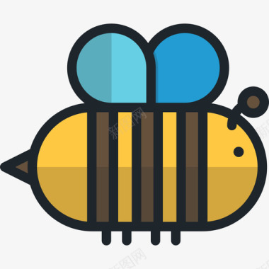 蜜蜂自然的线颜色线颜色图标图标
