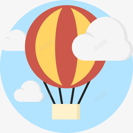 热气球运输6扁平图标svg_新图网 https://ixintu.com 扁平 热气球 运输6