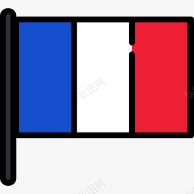 法国国旗收藏2桅杆图标图标
