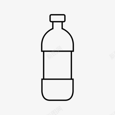 一瓶水干净的冷的图标图标