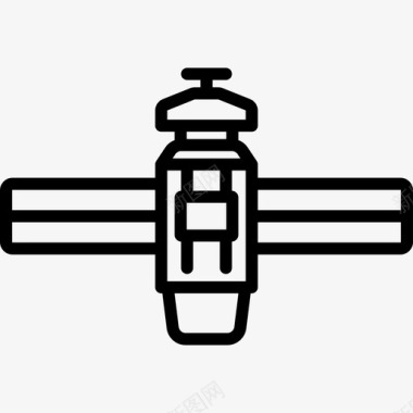 卫星空间装置线性图标图标