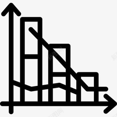 减少图表方案2线性图标图标