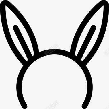 复活节兔子假日图标2轮廓图标