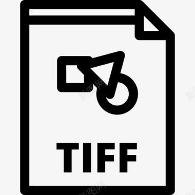 Tiff文件类型3线性图标图标