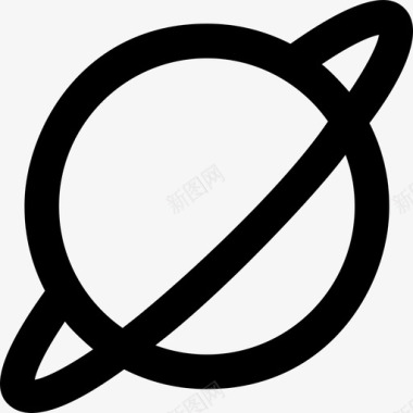 土星通讯2粗体圆形图标图标