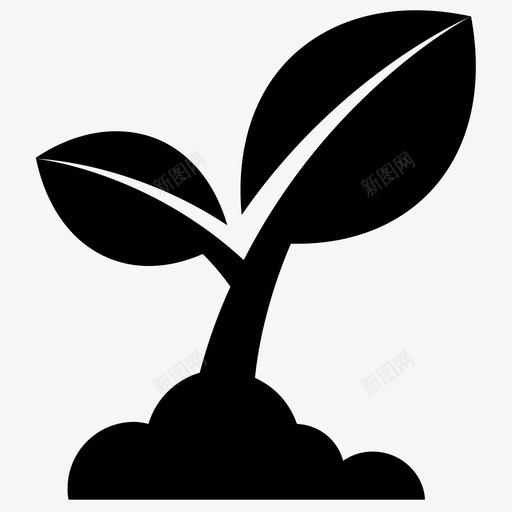幼苗生长植物种植园图标svg_新图网 https://ixintu.com 幼树 幼苗 生态雕文图标 生长植物 种植园
