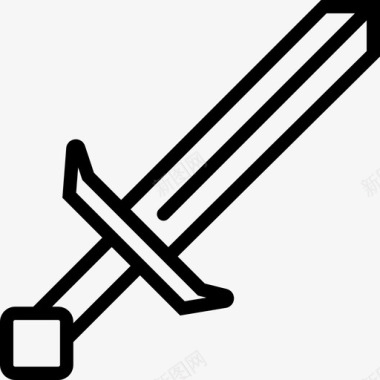 剑游戏套装直线型图标图标