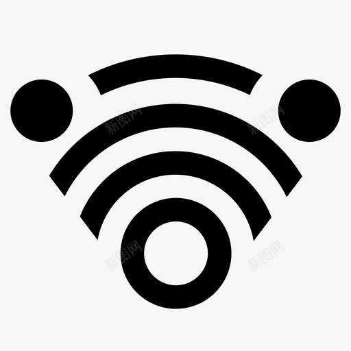 wifi中继器互联网接收图标svg_新图网 https://ixintu.com wifi中继器 互联网 信号 接收 无线