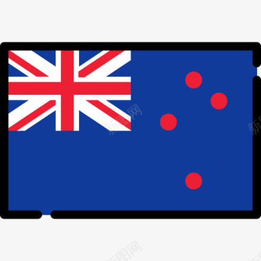 新西兰旗帜收藏长方形图标图标