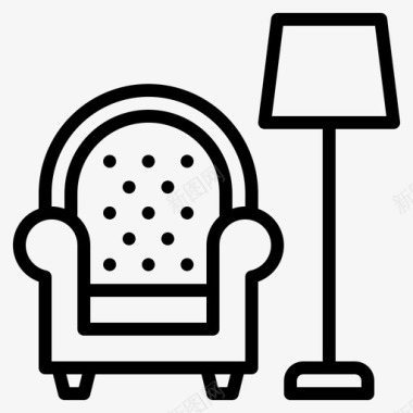 客厅椅子灯图标图标