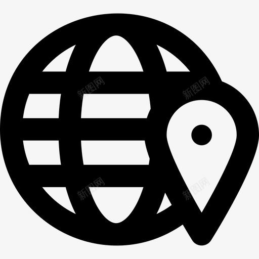 地球仪旅行9直线图标svg_新图网 https://ixintu.com 地球仪 旅行9 直线