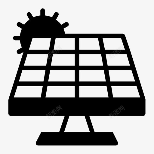 太阳能太阳能电池太阳能板图标svg_新图网 https://ixintu.com 太阳能 太阳能板 太阳能电池