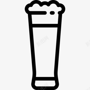 啤酒食品和餐厅直系图标图标