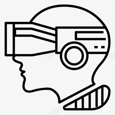视觉现实眼镜相机人图标图标