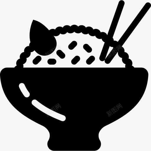 米饭美食收藏填充图标svg_新图网 https://ixintu.com 填充 米饭 美食收藏