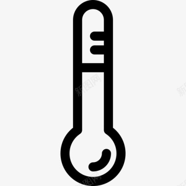 温度计医疗元件概述线性图标图标