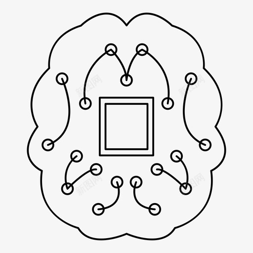神经网络网络安全加密图标svg_新图网 https://ixintu.com 加密 神经网络 网络保护 网络安全
