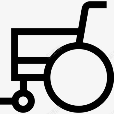 轮椅医疗保健收集直系图标图标