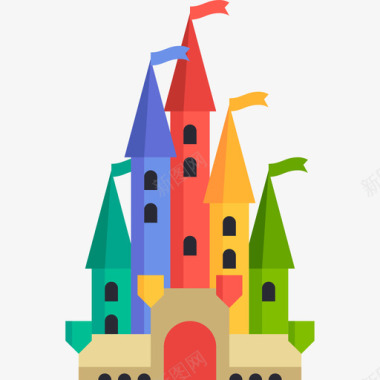 城堡童话图标公寓图标