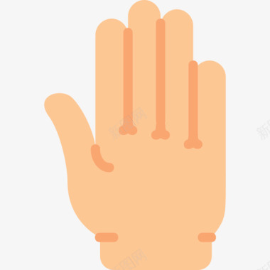 停止手势6平直图标图标