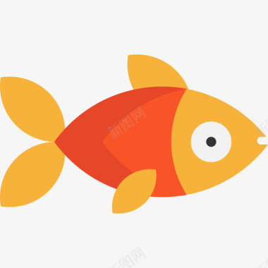 鱼食物8扁平图标图标