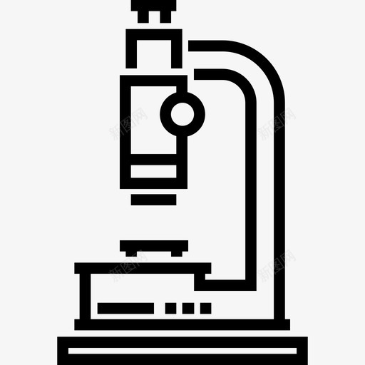 显微镜健康和医学10线性图标svg_新图网 https://ixintu.com 健康和医学10 显微镜 线性