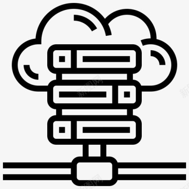 服务器云数据文件图标图标