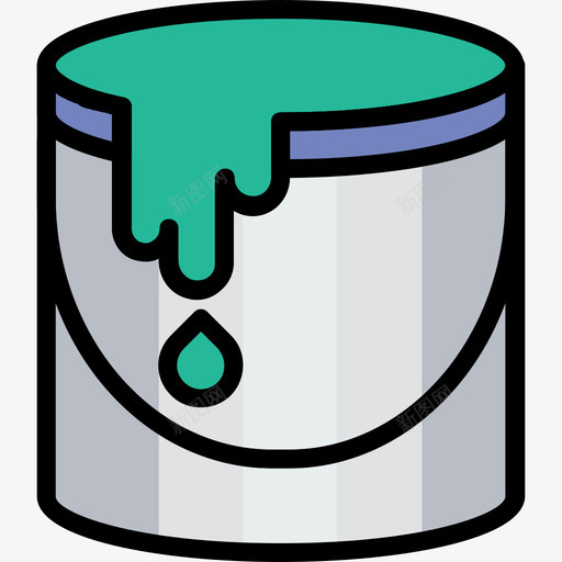 油漆桶元素线条颜色图标svg_新图网 https://ixintu.com 油漆桶 线条颜色 设计元素