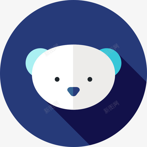 北极熊动物3扁平图标svg_新图网 https://ixintu.com 动物3 北极熊 扁平